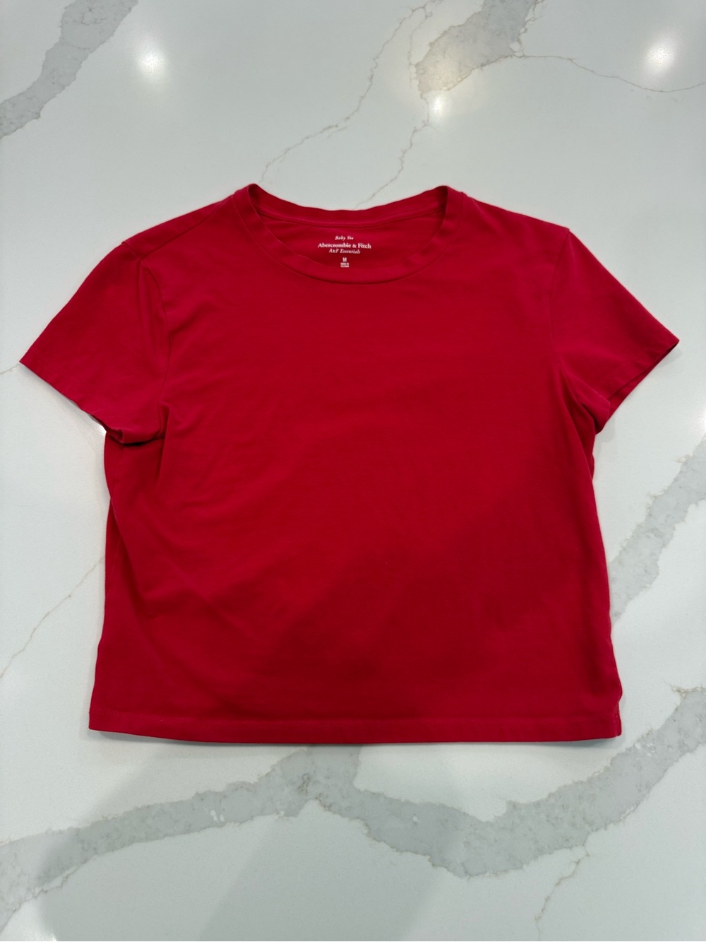 Abercrombie & Fitch Red Short Sleeve Crew Tee
